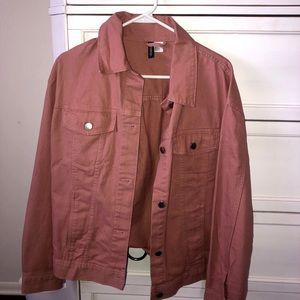 pink denim jacket